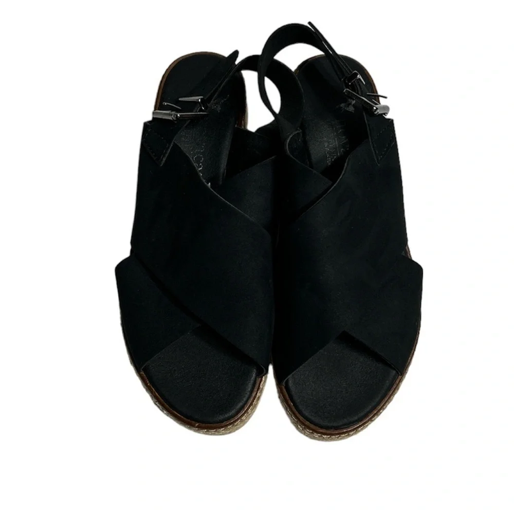Novacas Vegan Willa Black Platform Sandals